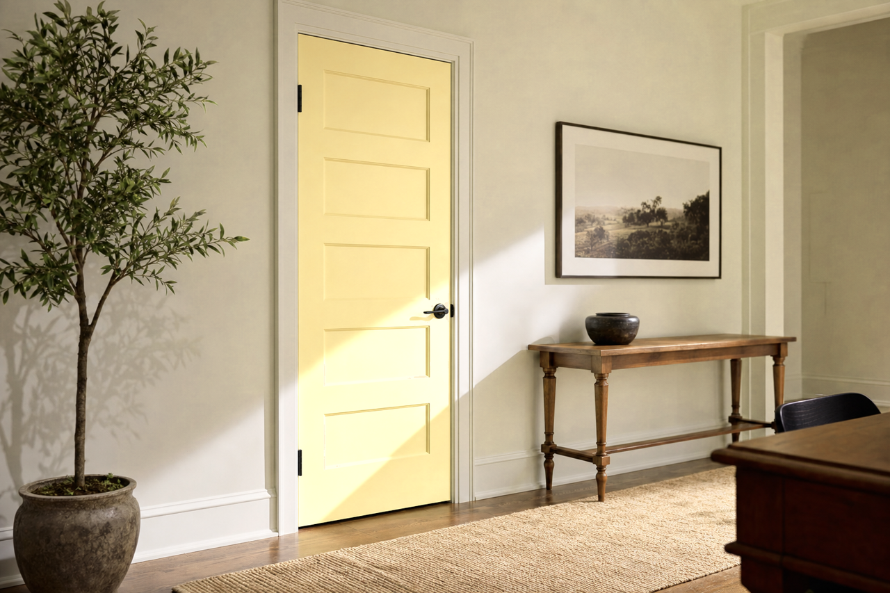 San by Benjamin Moore on interior-doors