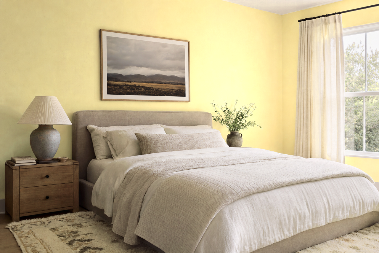 San by Benjamin Moore on interiors