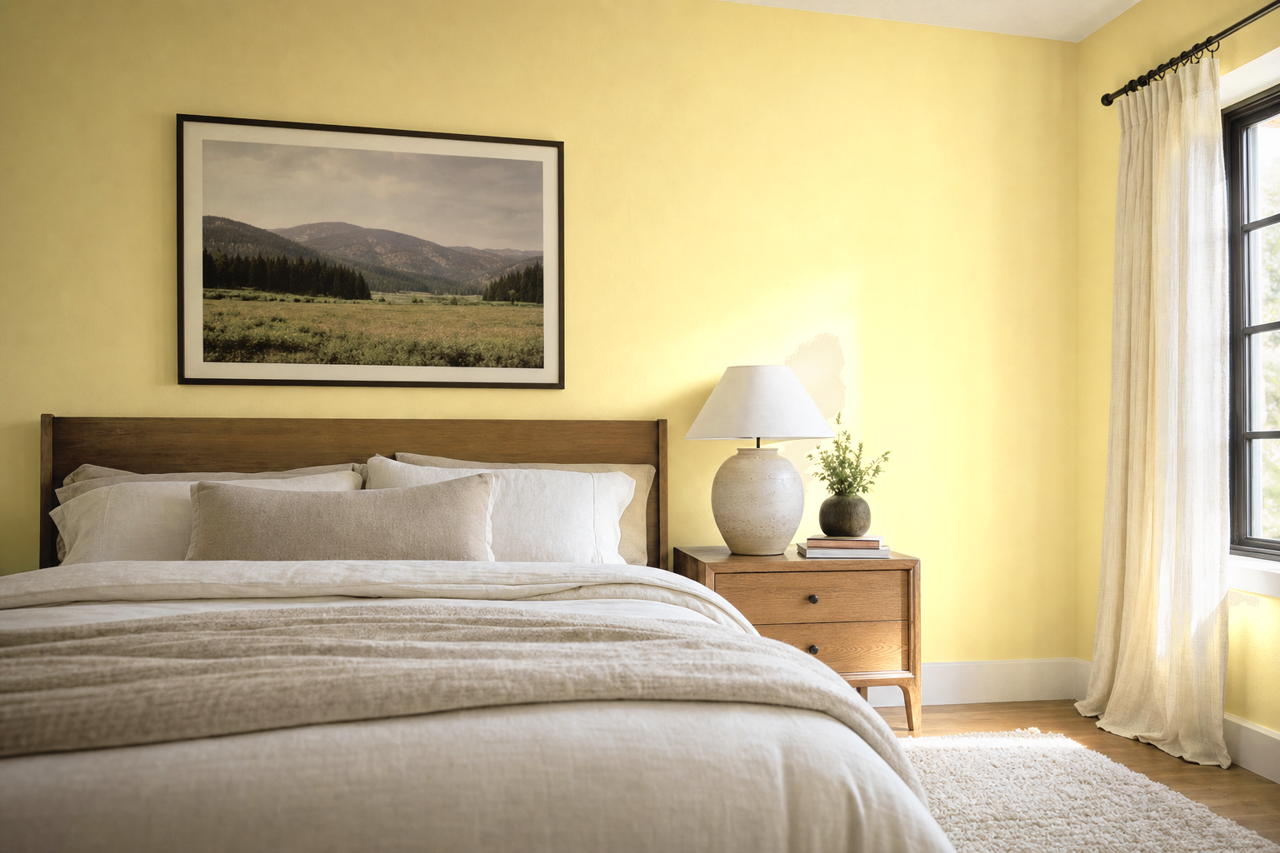 Sunny by Benjamin Moore on interiors