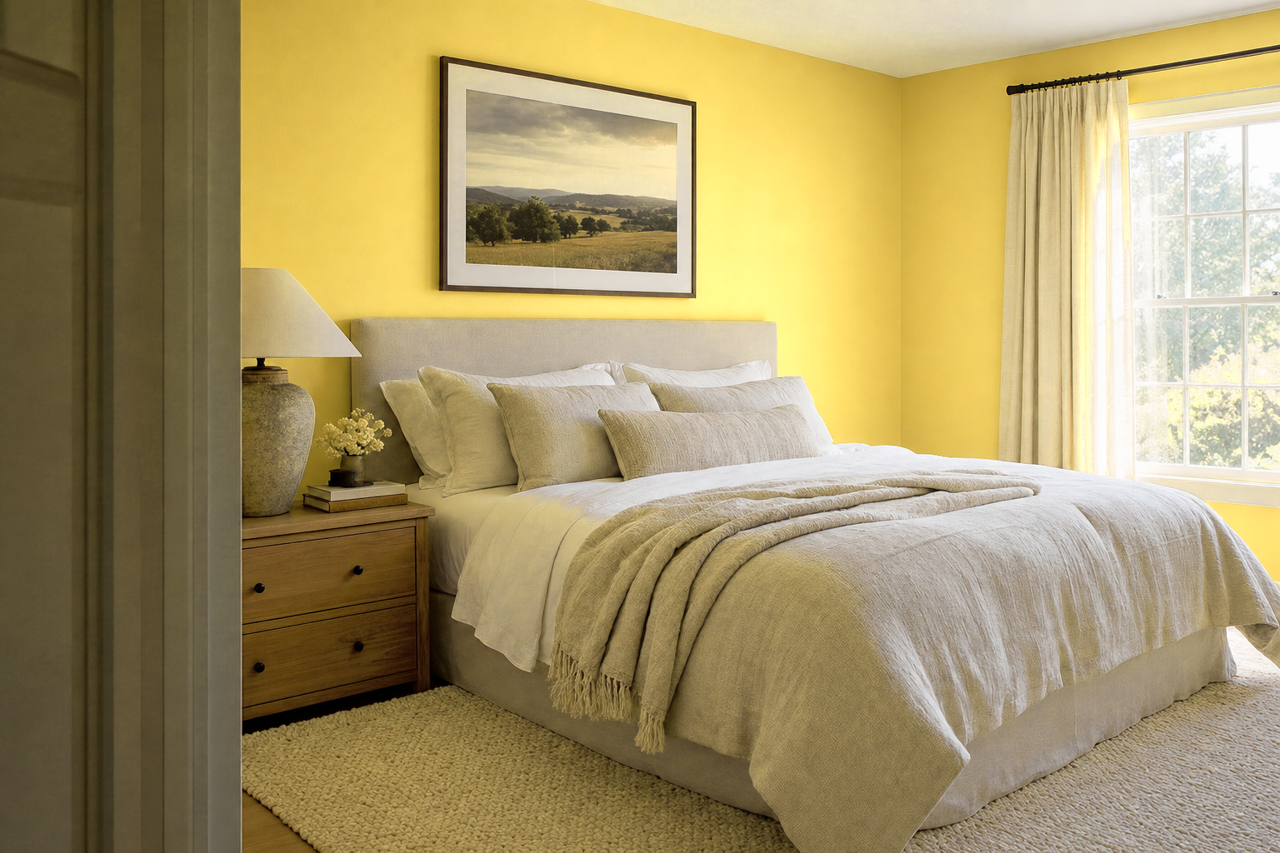 Yellow by Benjamin Moore on interiors