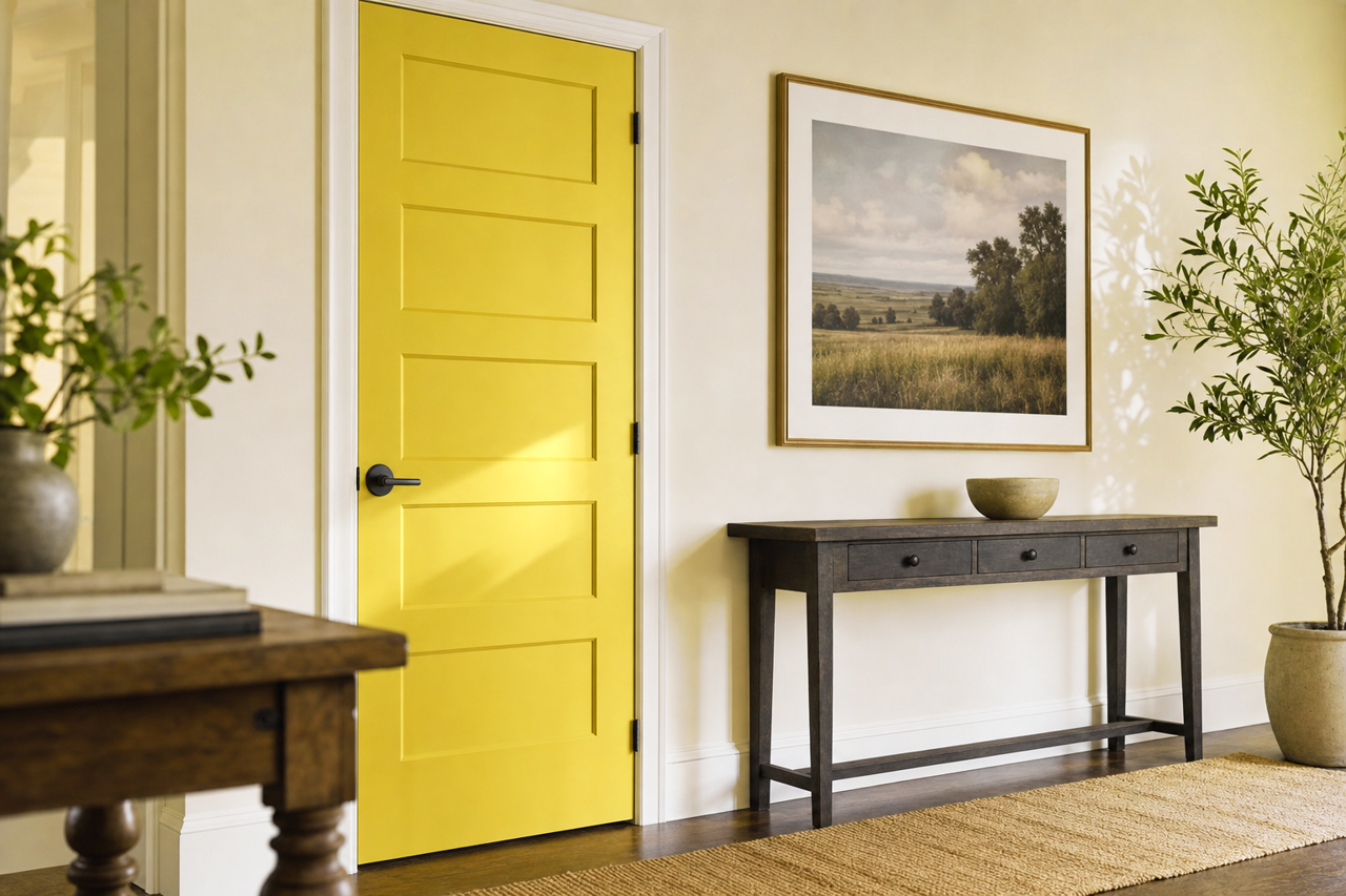 Bright by Benjamin Moore on interior-doors