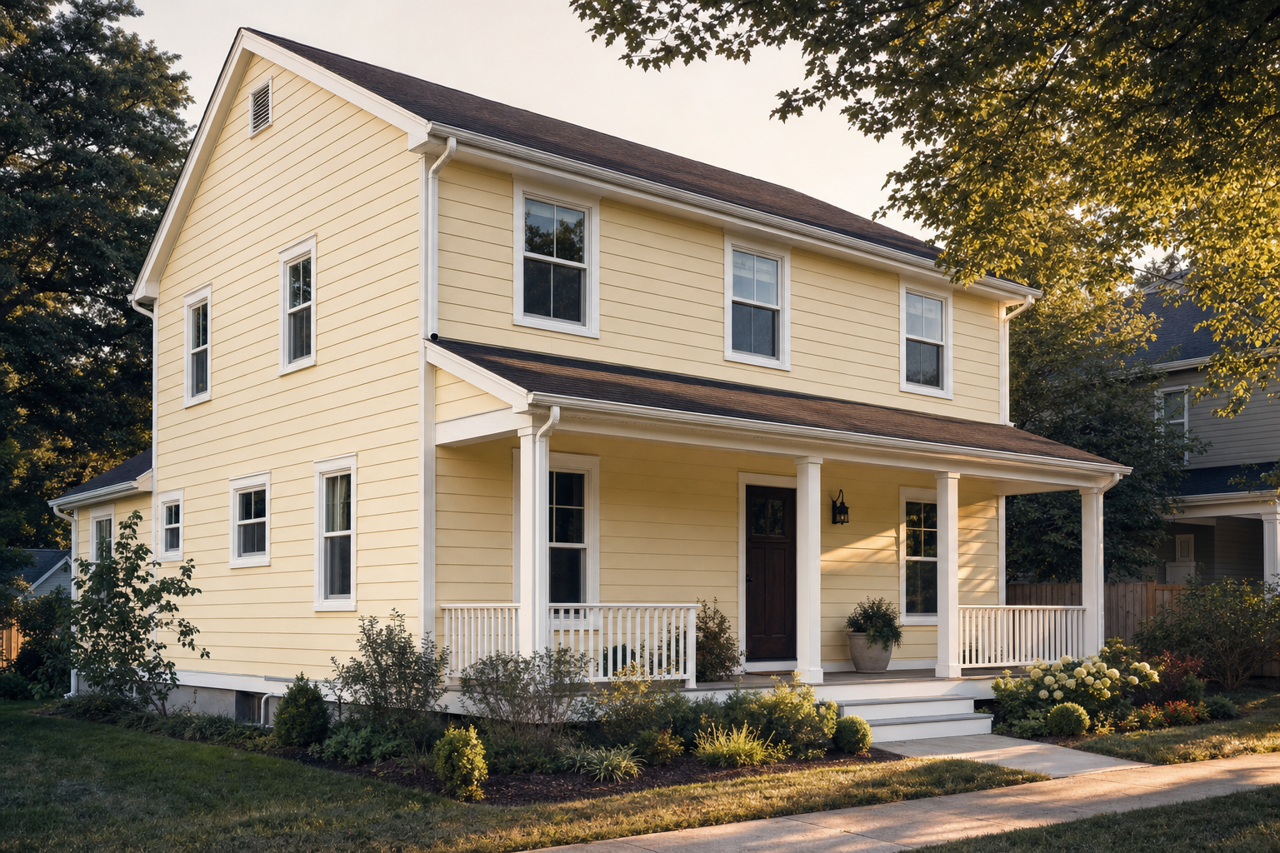 Vanilla by Benjamin Moore on exterior