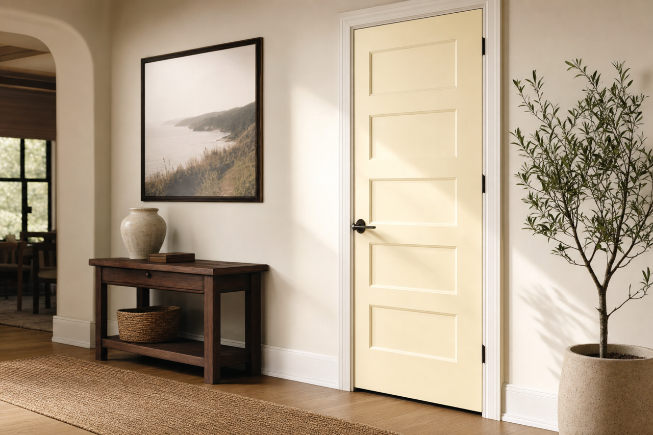 Vanilla by Benjamin Moore on interior-doors