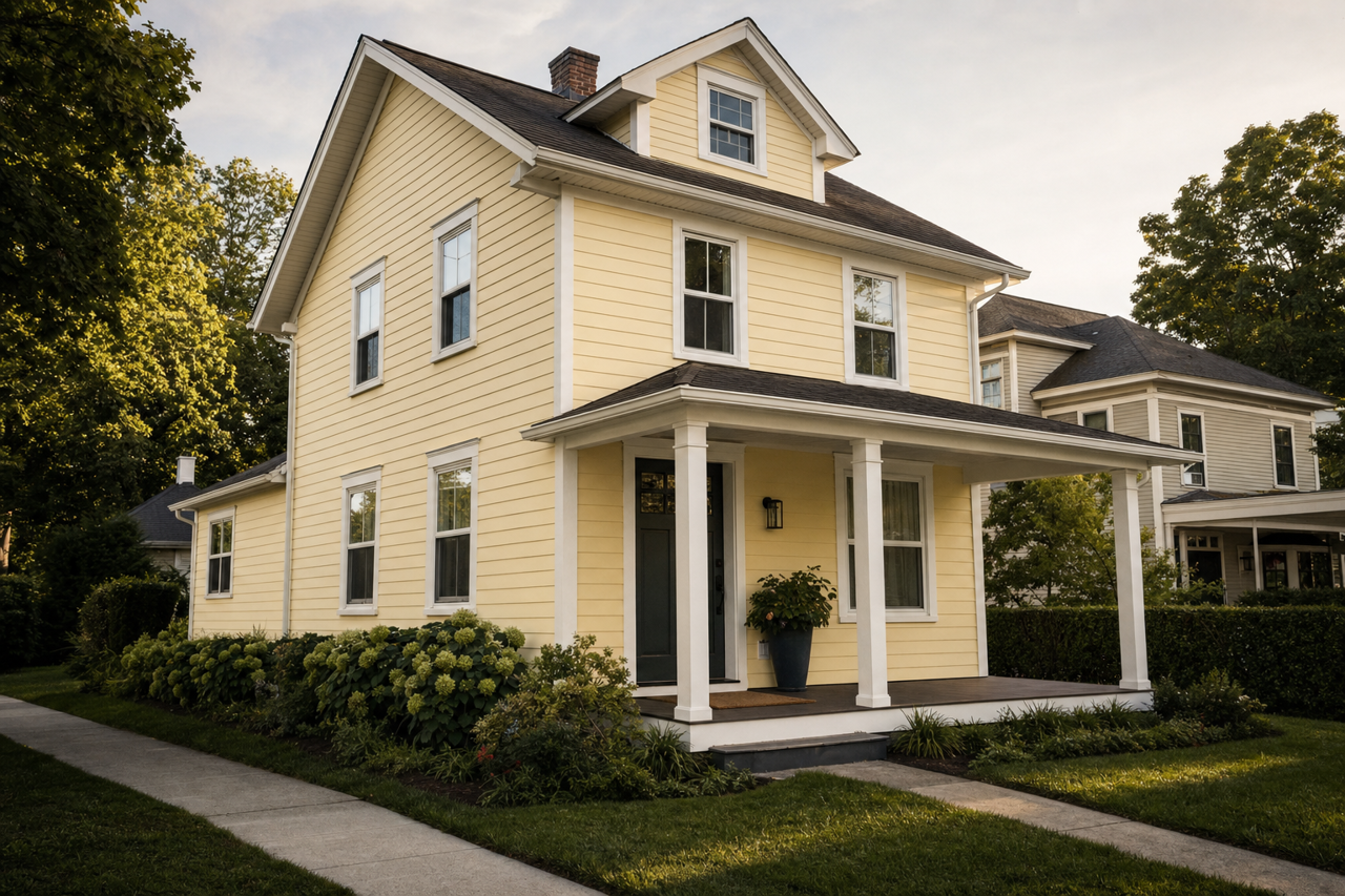 Yellow by Benjamin Moore on exterior