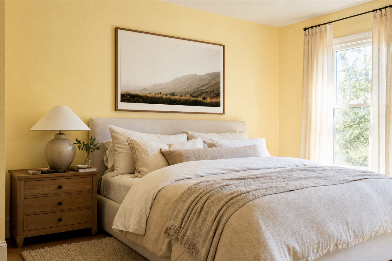 Yellow by Benjamin Moore on interiors