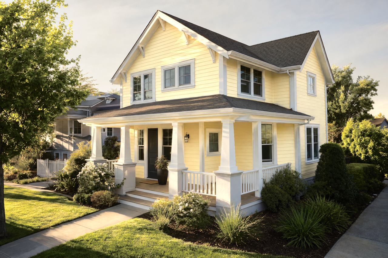 Yellow by Benjamin Moore on exterior