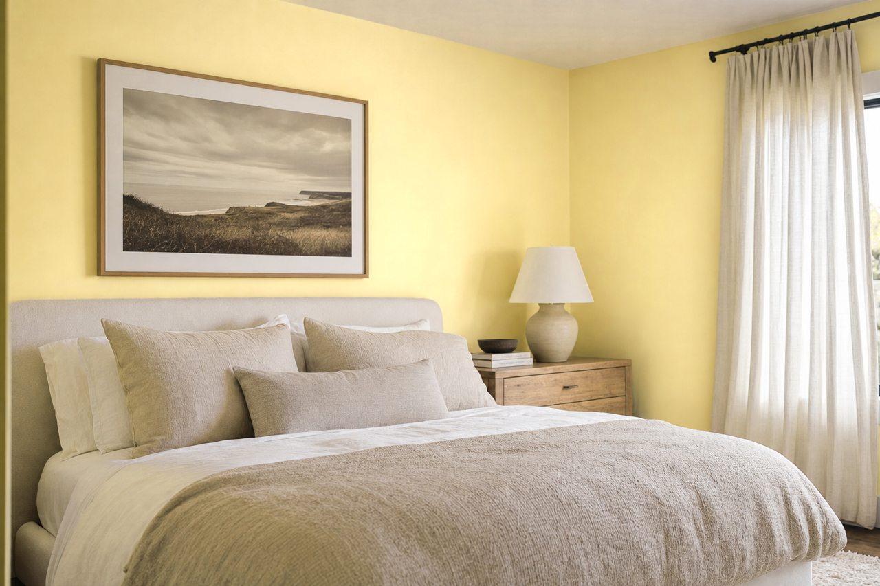 Yellow by Benjamin Moore on interiors