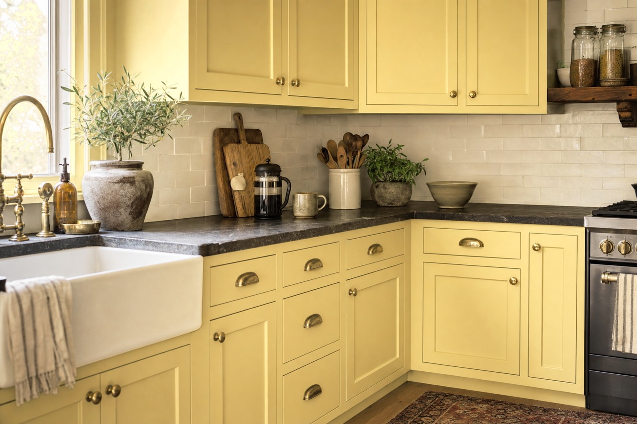 Mother by Benjamin Moore on cabinets