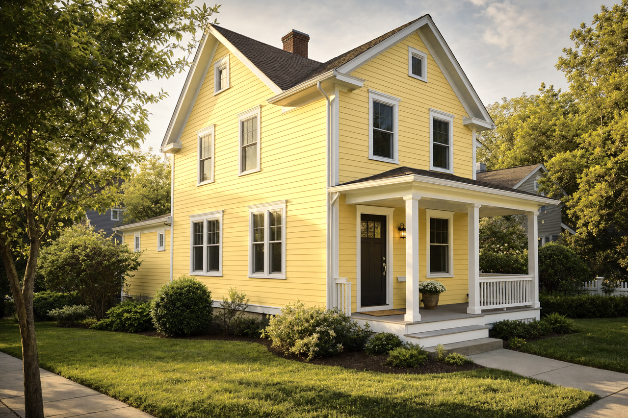 Mustard Field by Benjamin Moore on exterior