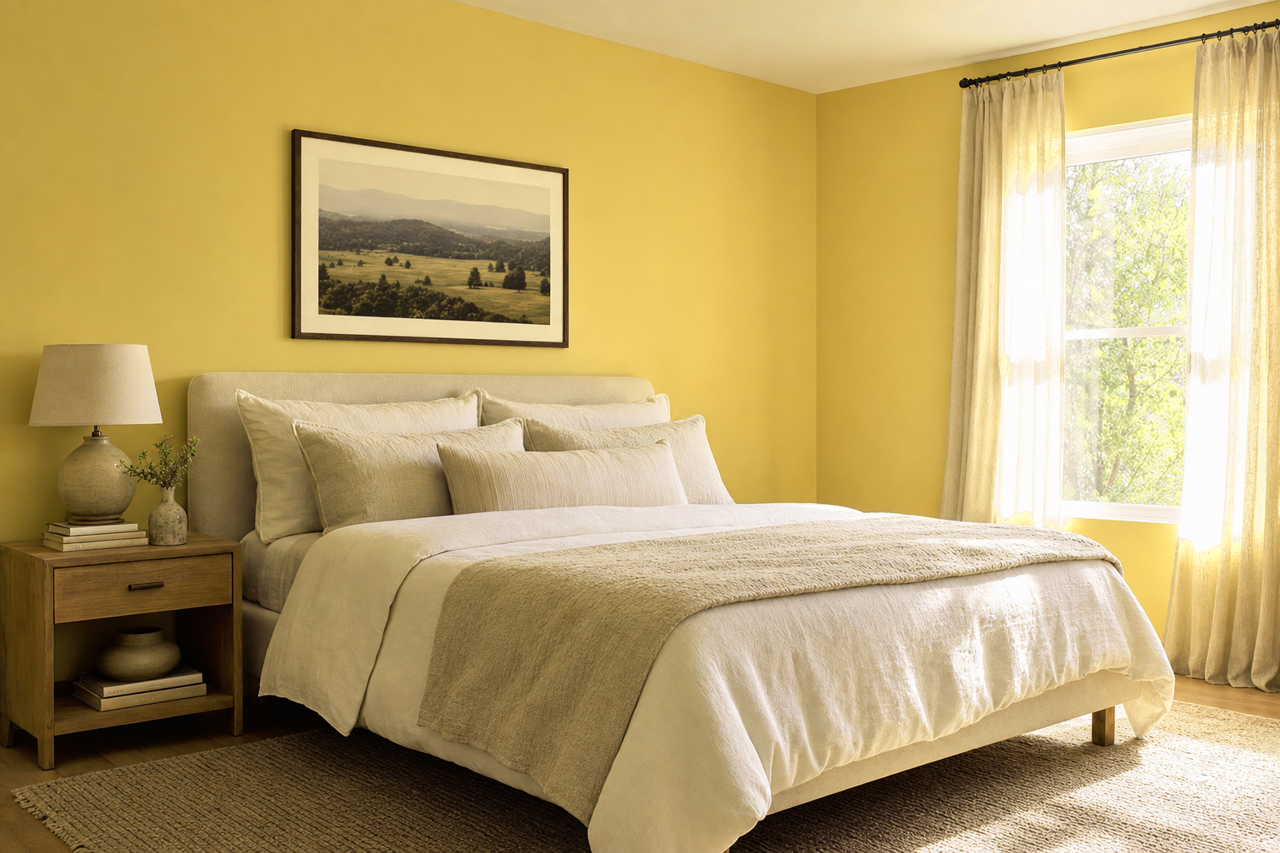 Mustard Field by Benjamin Moore on interiors