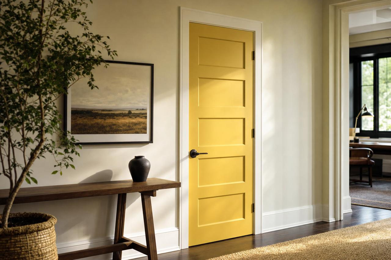 Gibson by Benjamin Moore on interior-doors