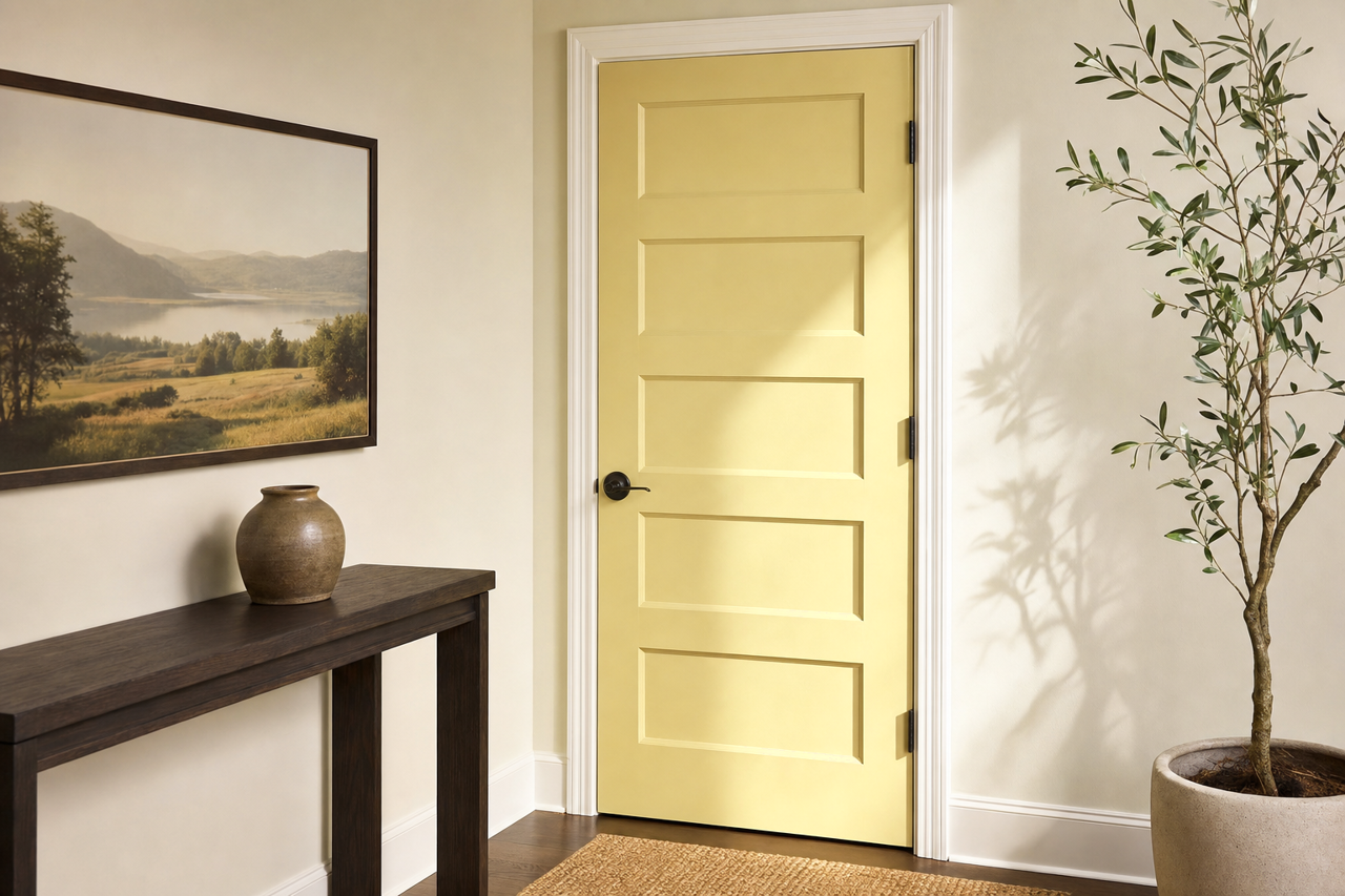 Artichoke by Benjamin Moore on interior-doors