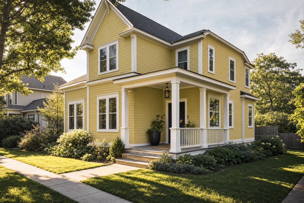 Turning Leaf by Benjamin Moore on exterior