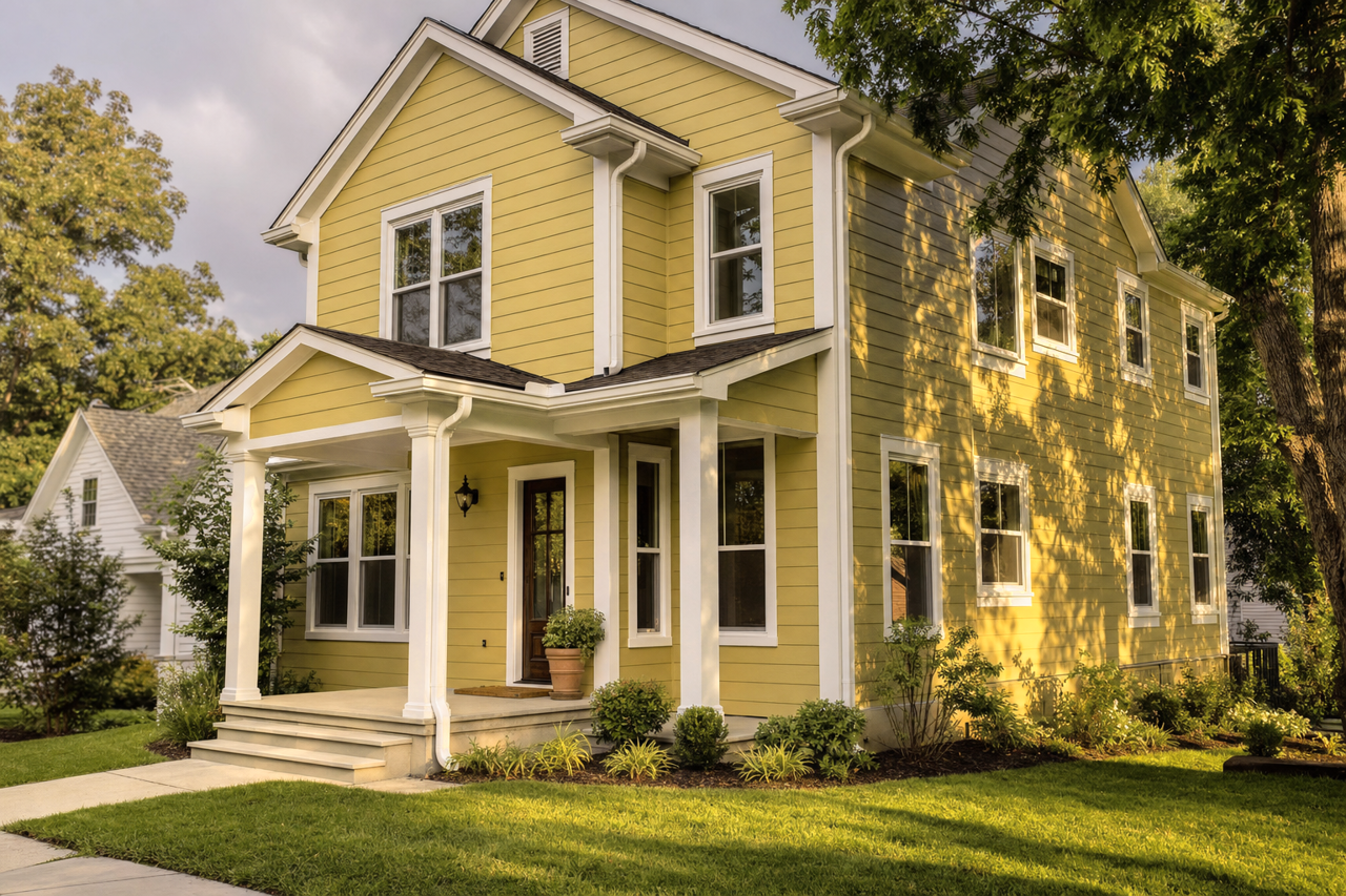 Savannah Moss by Benjamin Moore on exterior