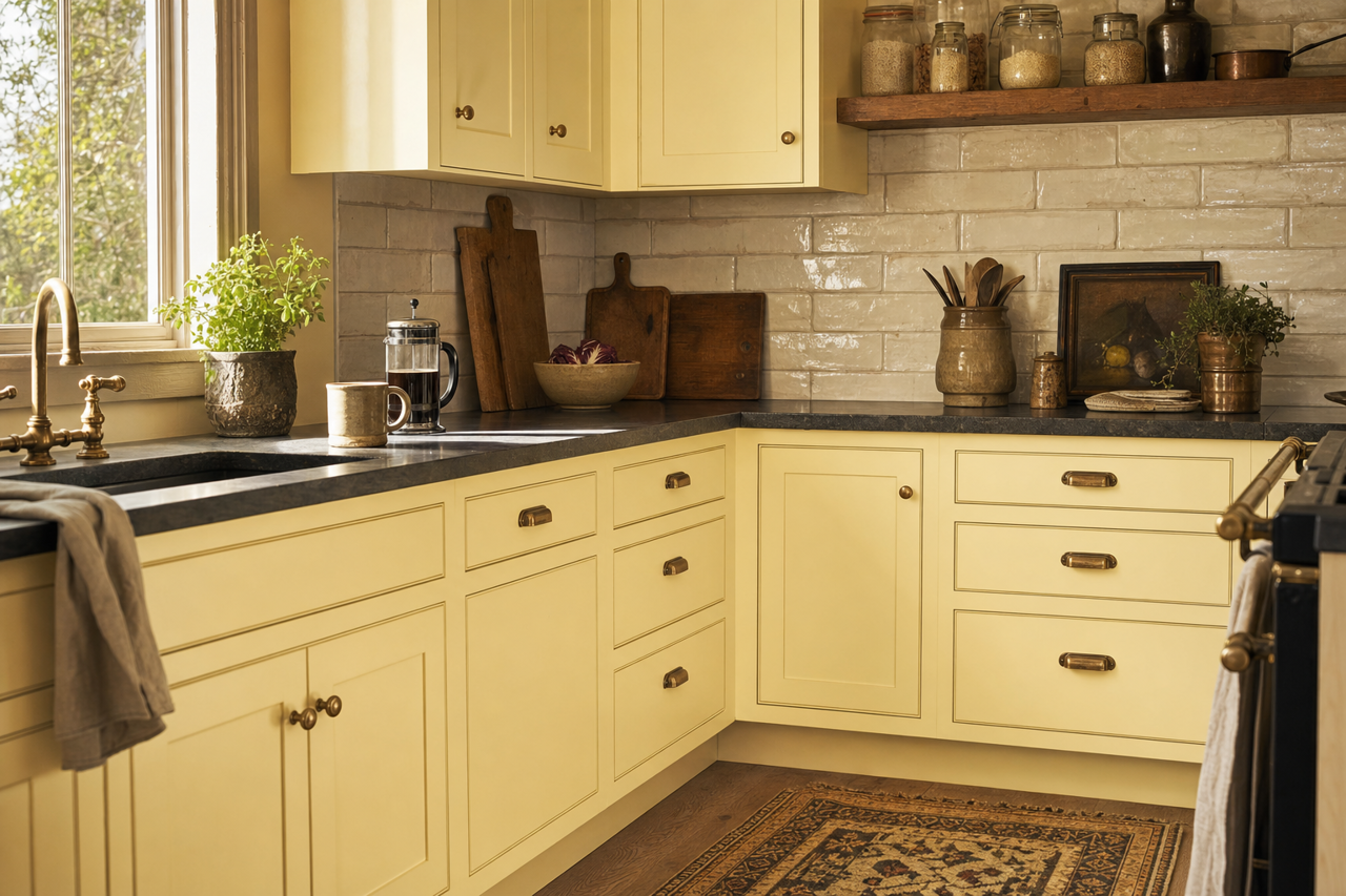 Ginseng by Benjamin Moore on cabinets