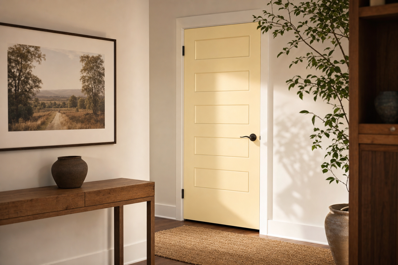 Jasper by Benjamin Moore on interior-doors