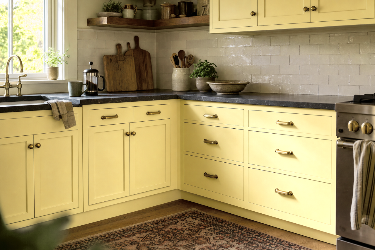 Sweet by Benjamin Moore on cabinets