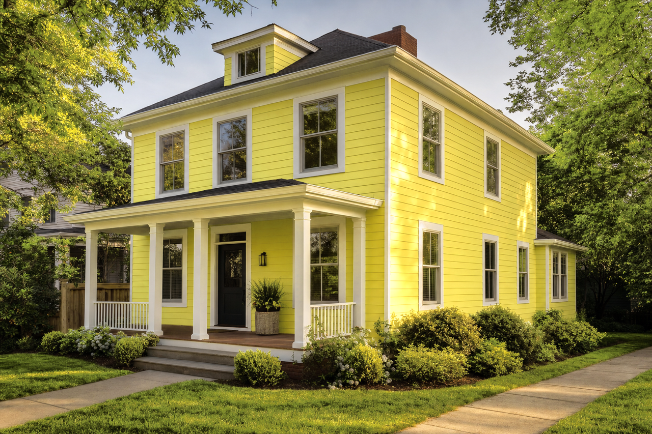 Chamomile by Benjamin Moore on exterior