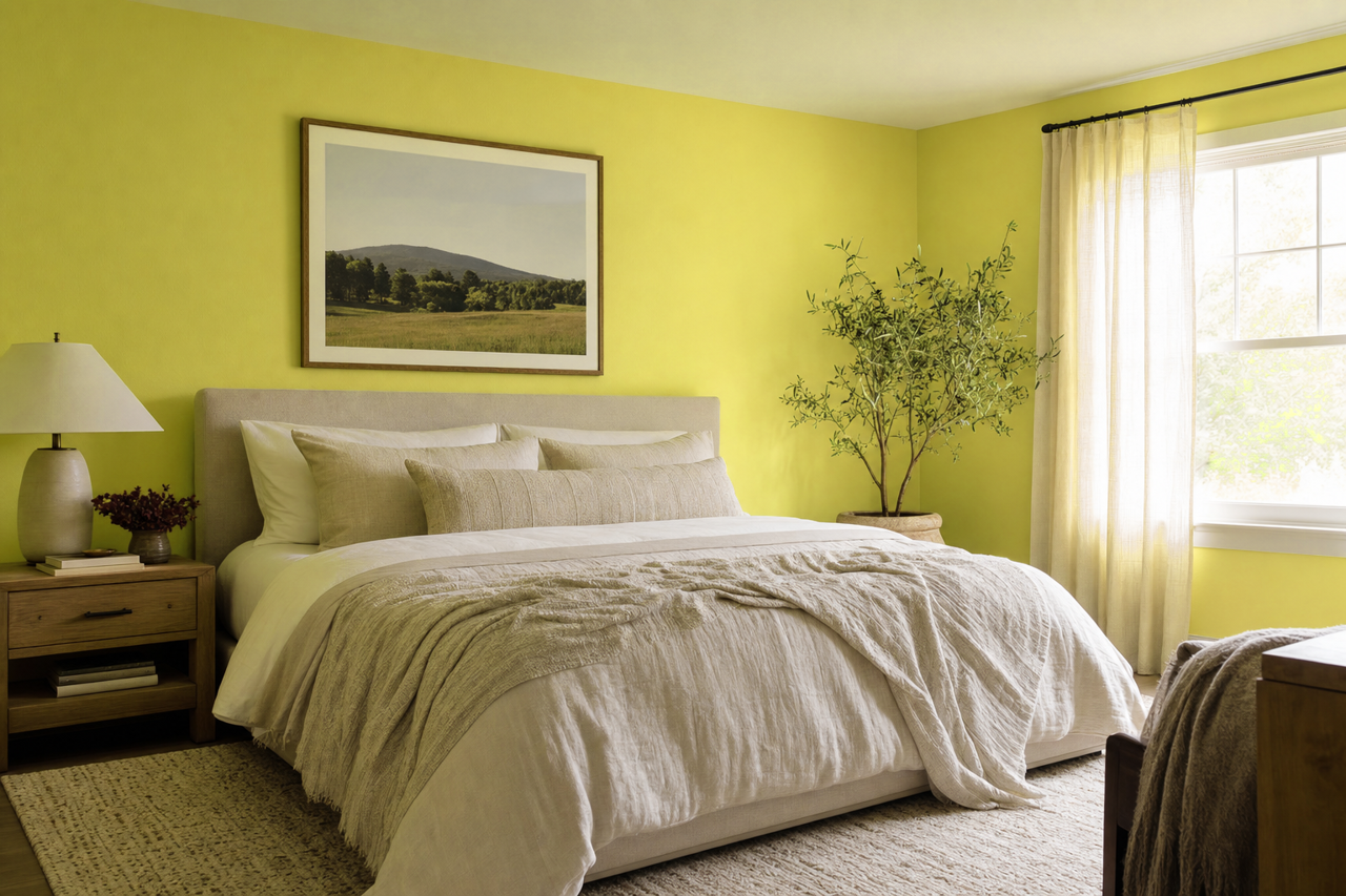 Chamomile by Benjamin Moore on interiors