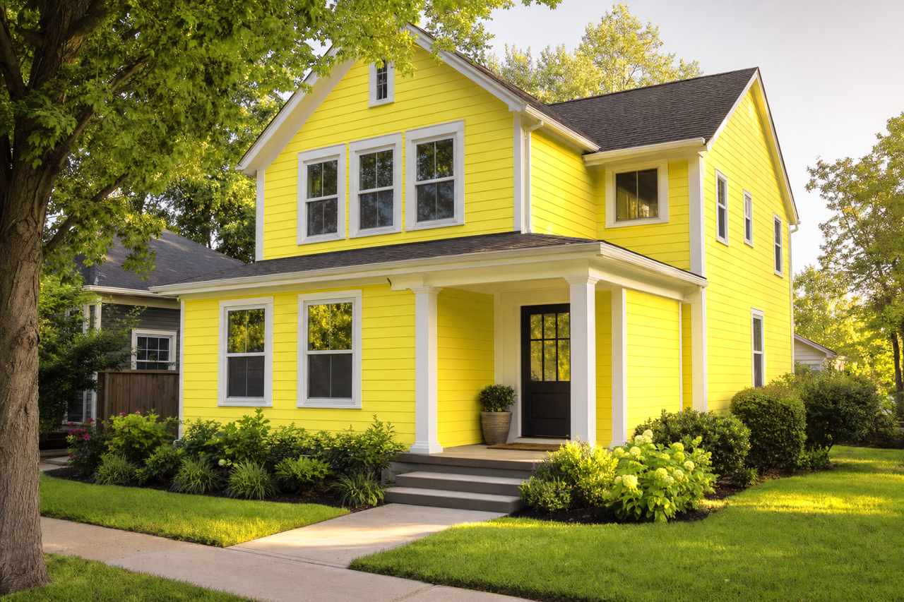 Exotic by Benjamin Moore on exterior