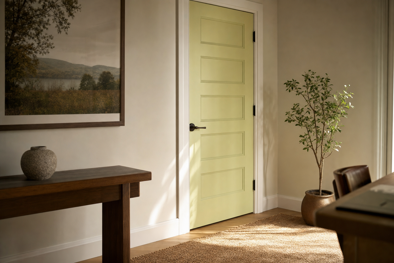Polar by Benjamin Moore on interior-doors
