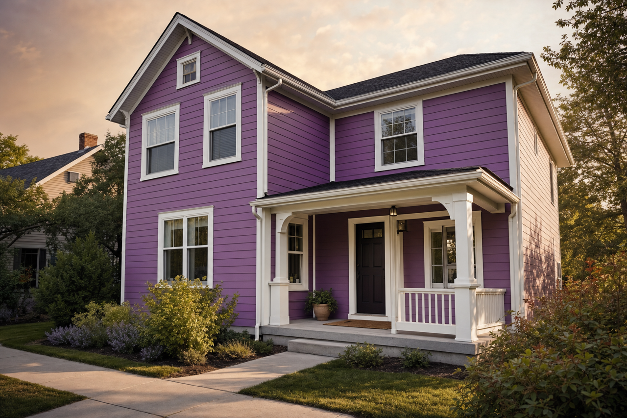Cosmic Berry by Valspar on exterior