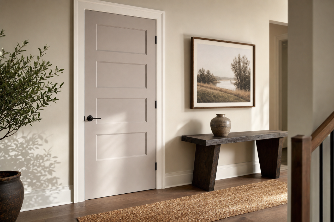 Winter Calm by Valspar on interior-doors