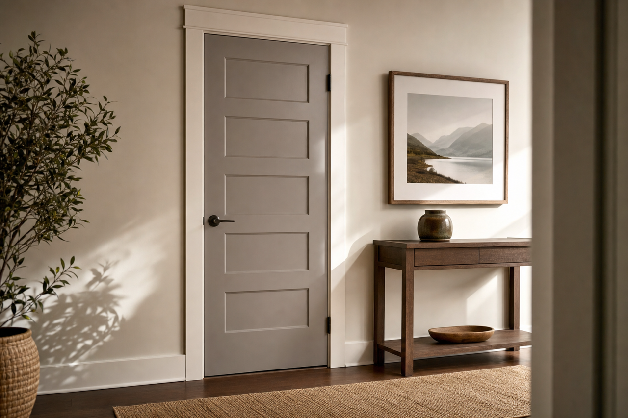 Opal Slate by Valspar on interior-doors