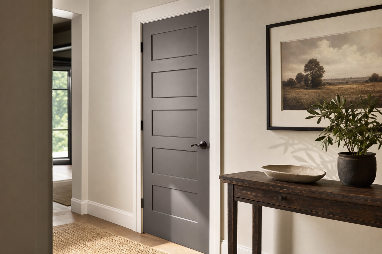 Blackstrap by Valspar on interior-doors
