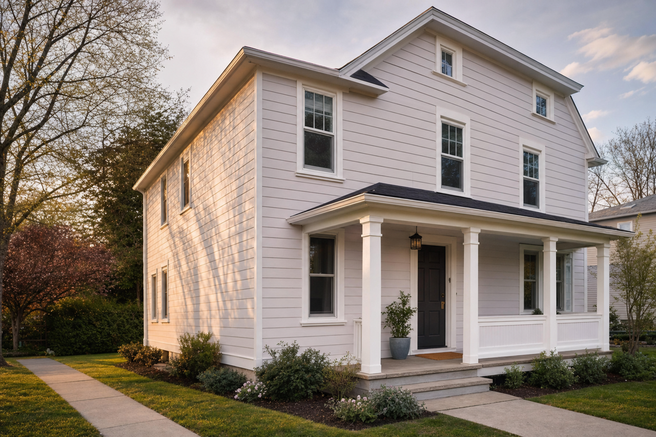 Timid Violet by Valspar on exterior