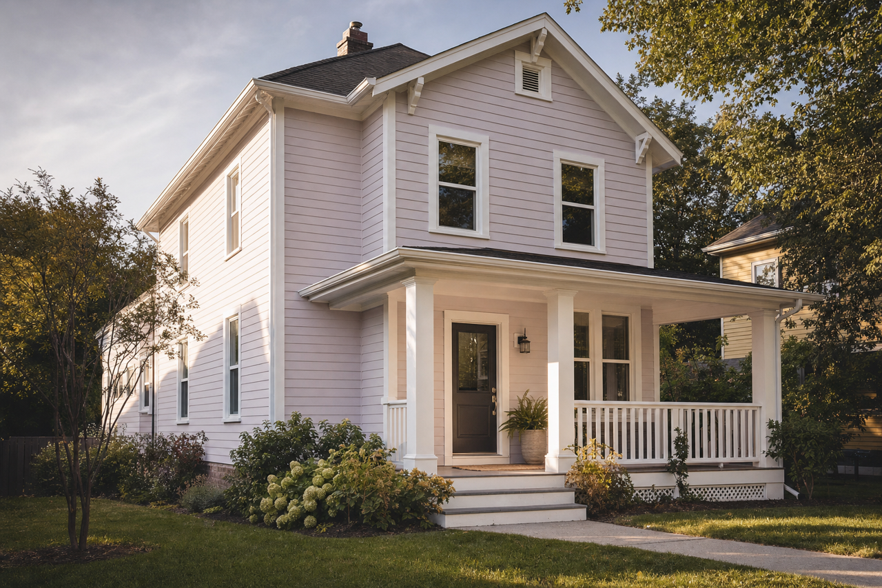 Brushed Lavender by Valspar on exterior