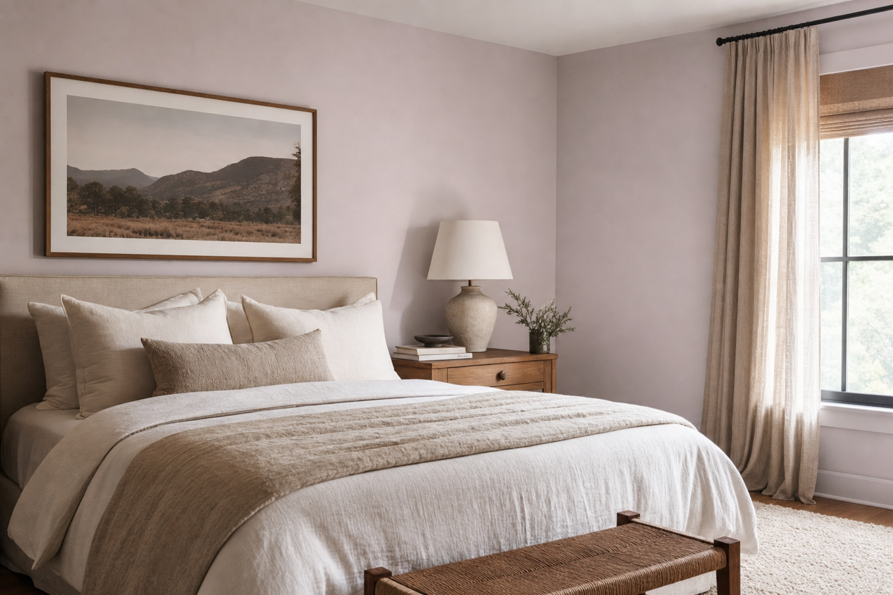 Brushed Lavender by Valspar on interiors