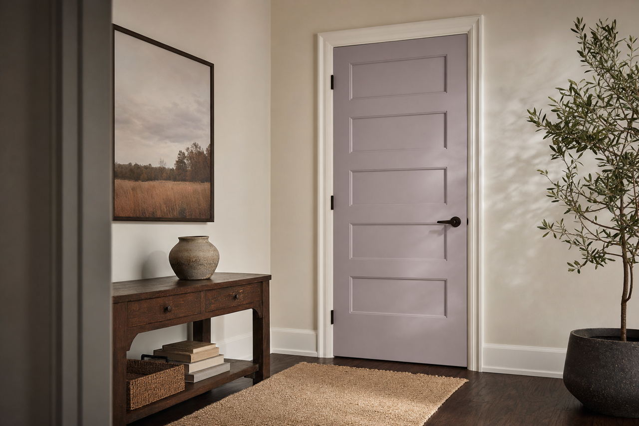 Midsummer Twilight by Valspar on interior-doors