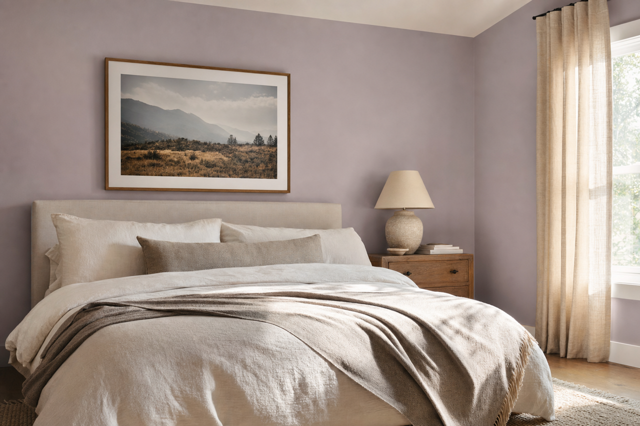 Midsummer Twilight by Valspar on interiors