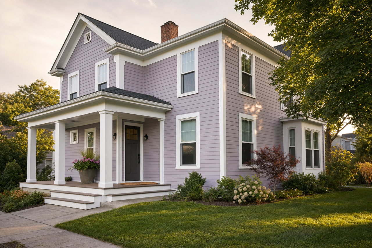 Native Lilac by Valspar on exterior