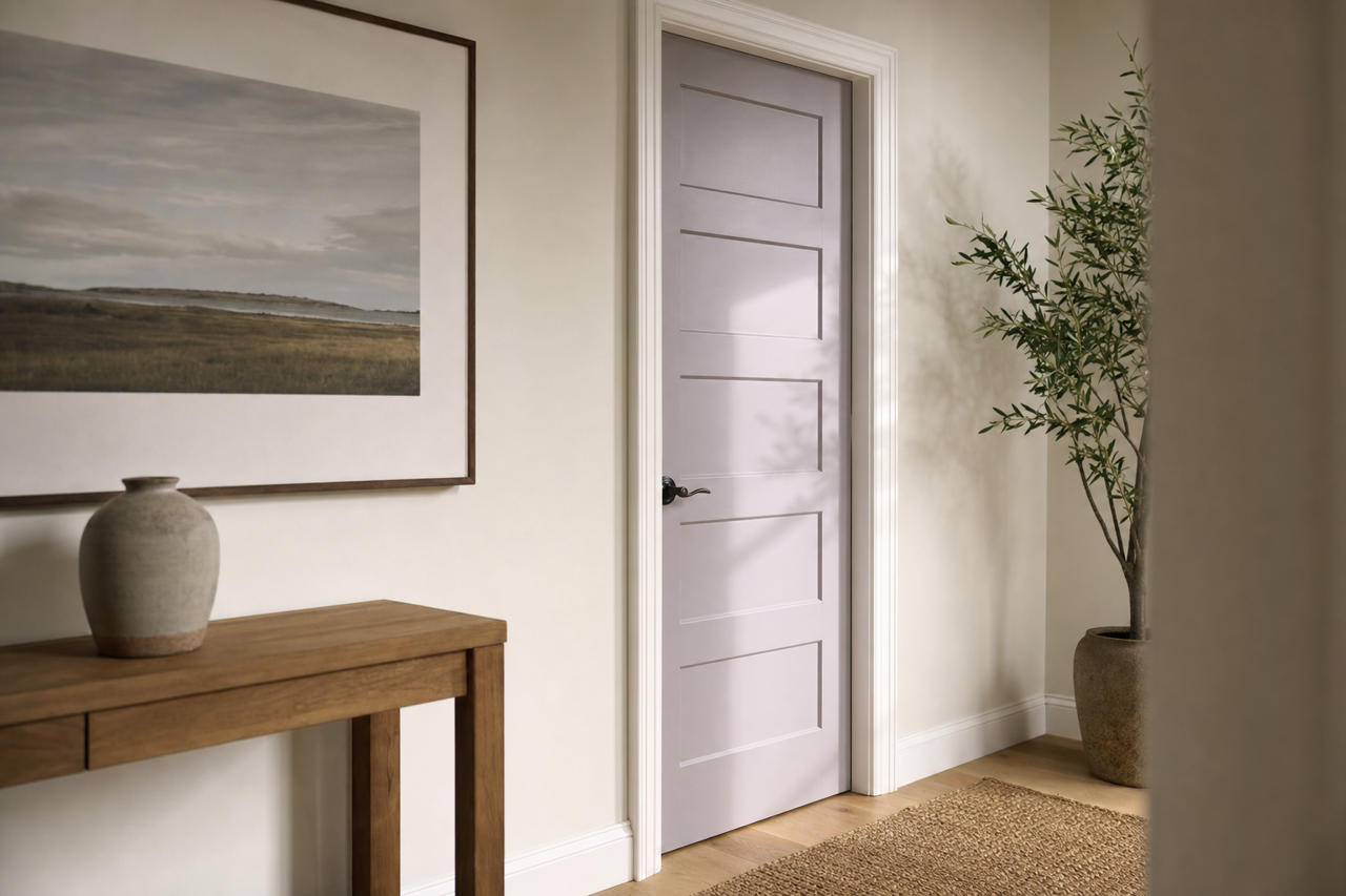 Native Lilac by Valspar on interior-doors
