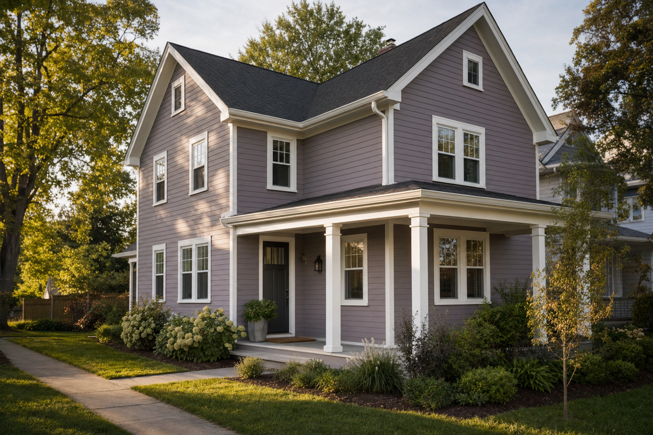 Classical Violet by Valspar on exterior