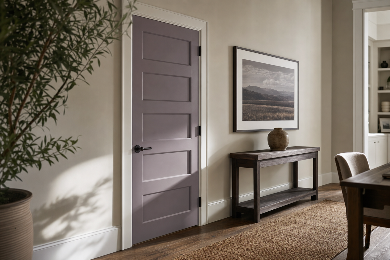 Classical Violet by Valspar on interior-doors