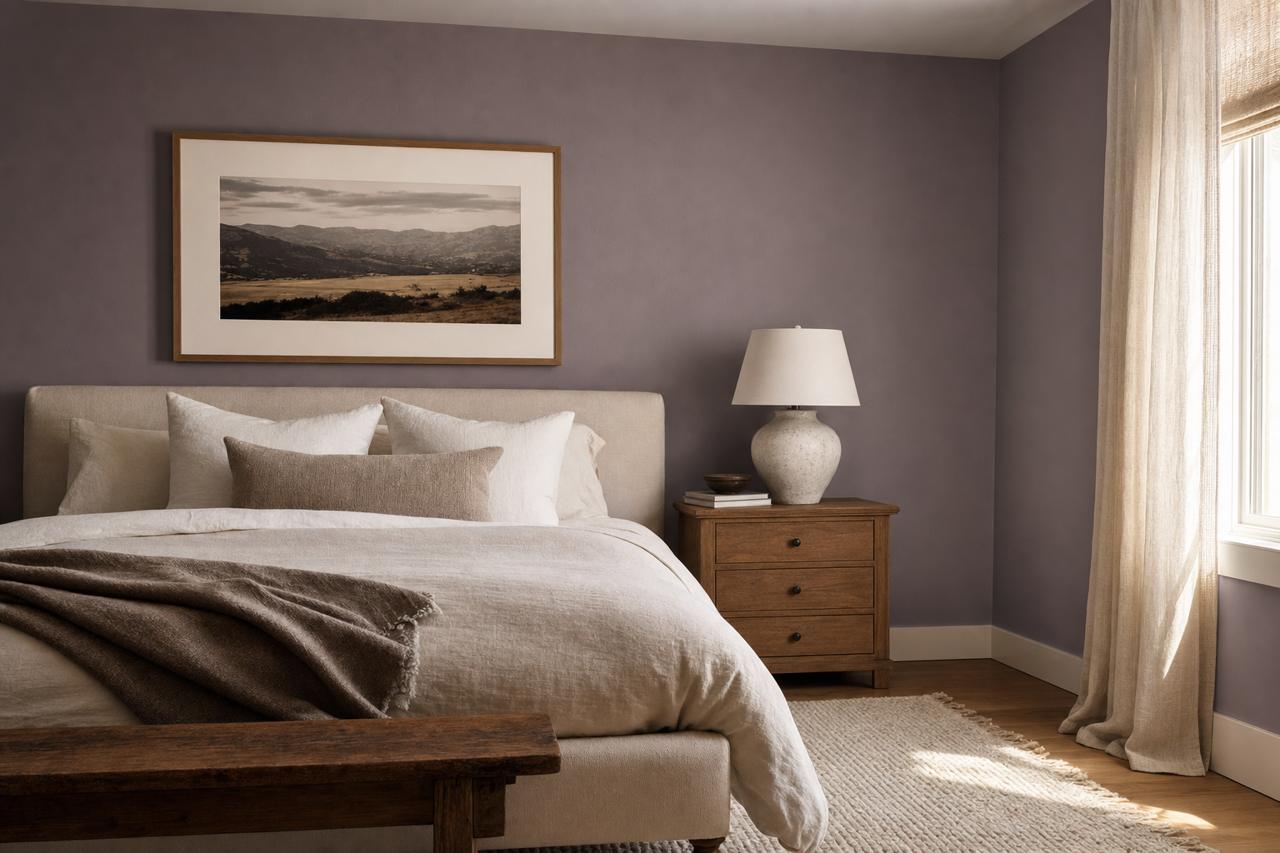 Classical Violet by Valspar on interiors