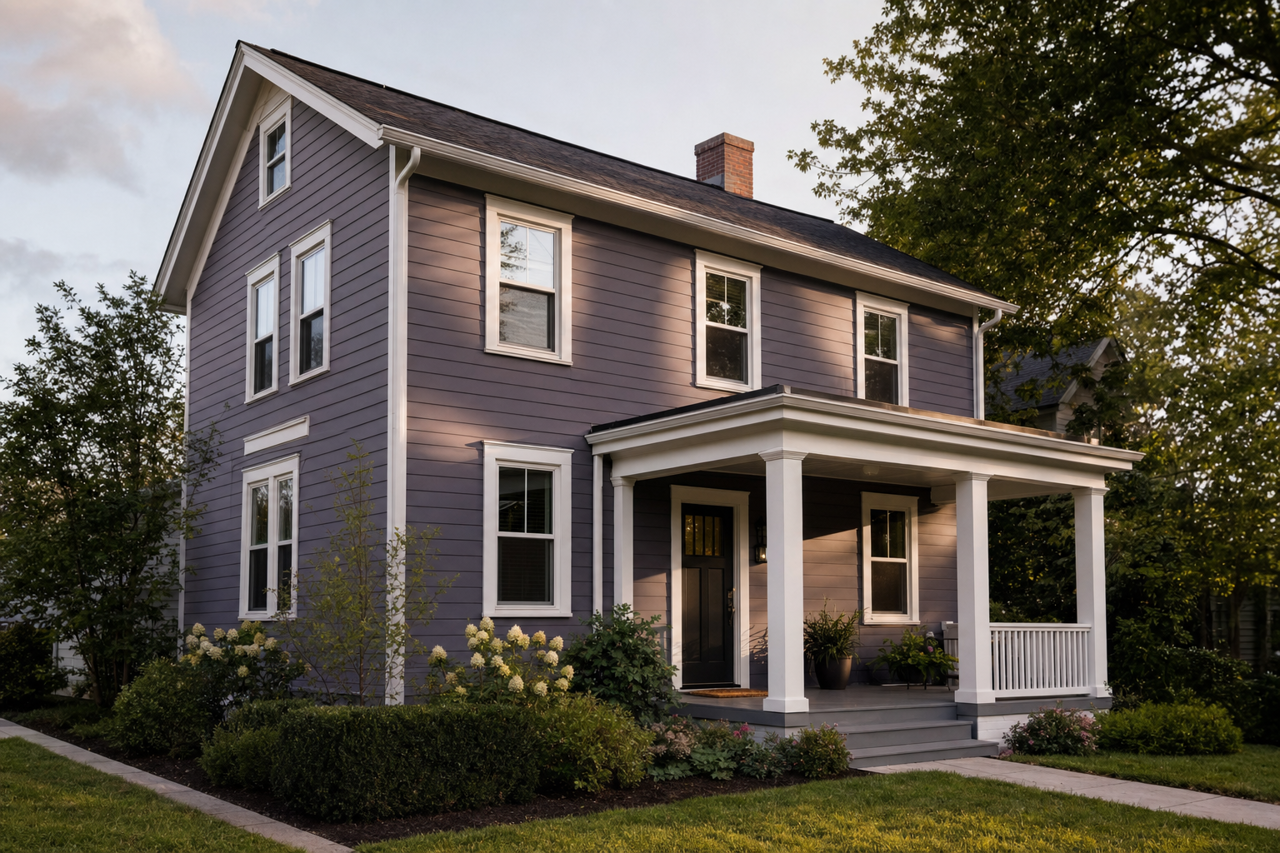 Purple Fury by Valspar on exterior