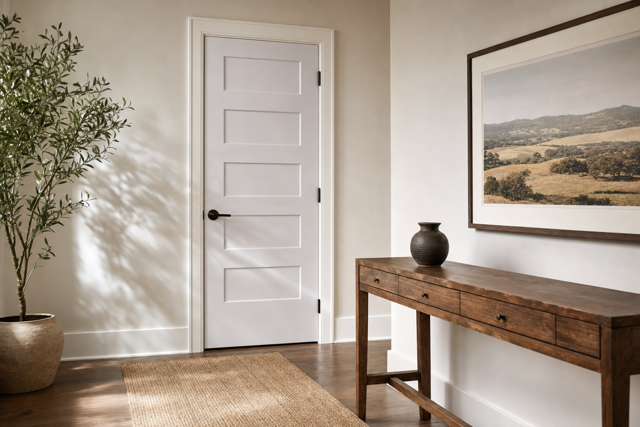 April Morning by Valspar on interior-doors