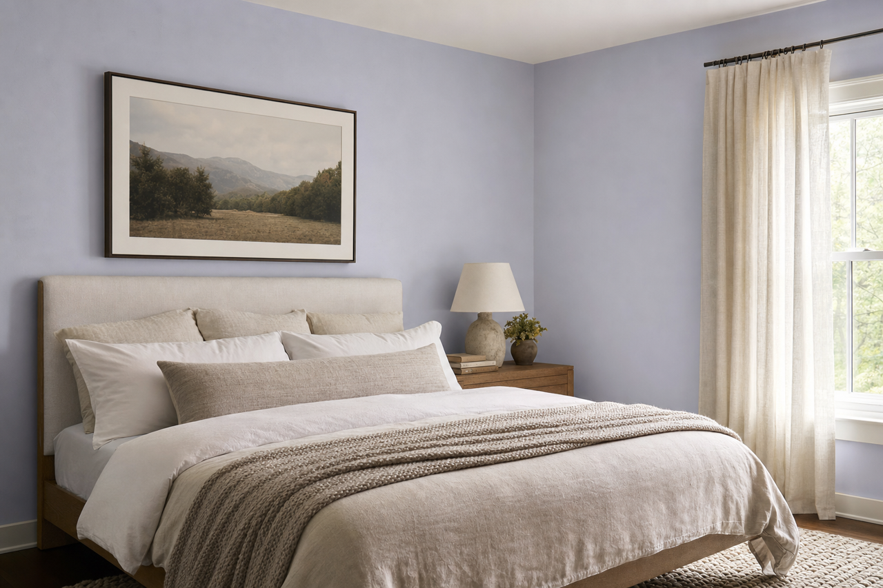 Fragrant Lilac by Valspar on interiors