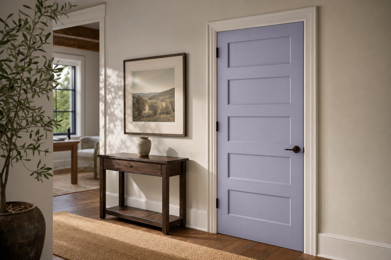 Lavender Lake by Valspar on interior-doors