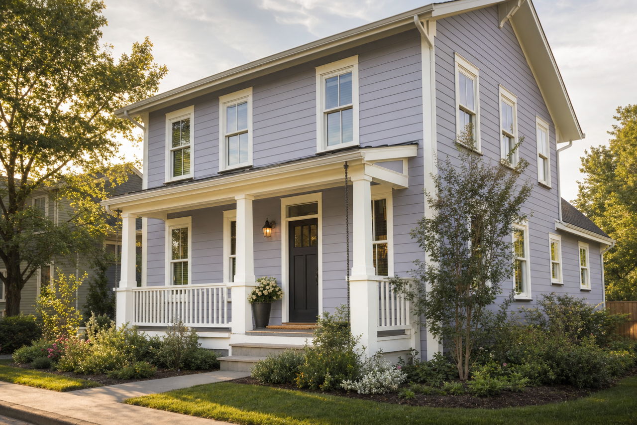 Winter Amethyst by Valspar on exterior