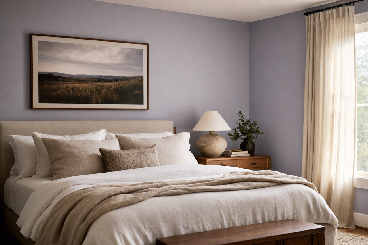 Winter Amethyst by Valspar on interiors