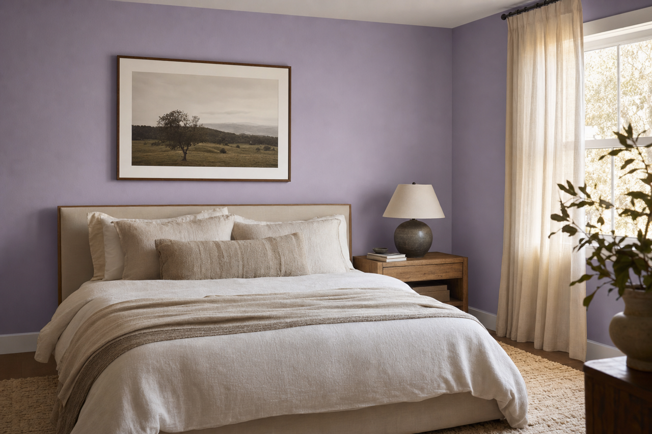 Dusky Lavender by Valspar on interiors