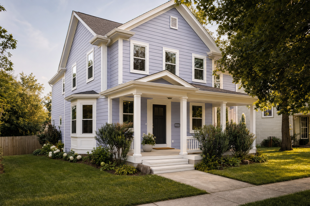 Utterly Violet by Valspar on exterior