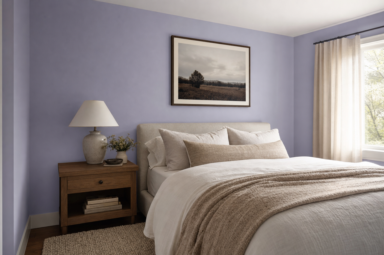 Utterly Violet by Valspar on interiors