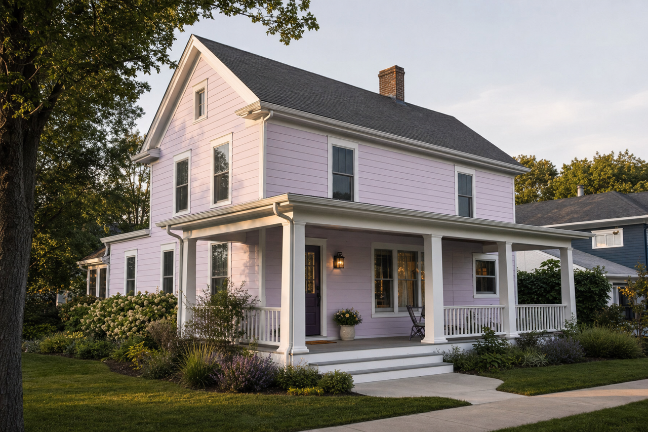 Simply Lavender by Valspar on exterior
