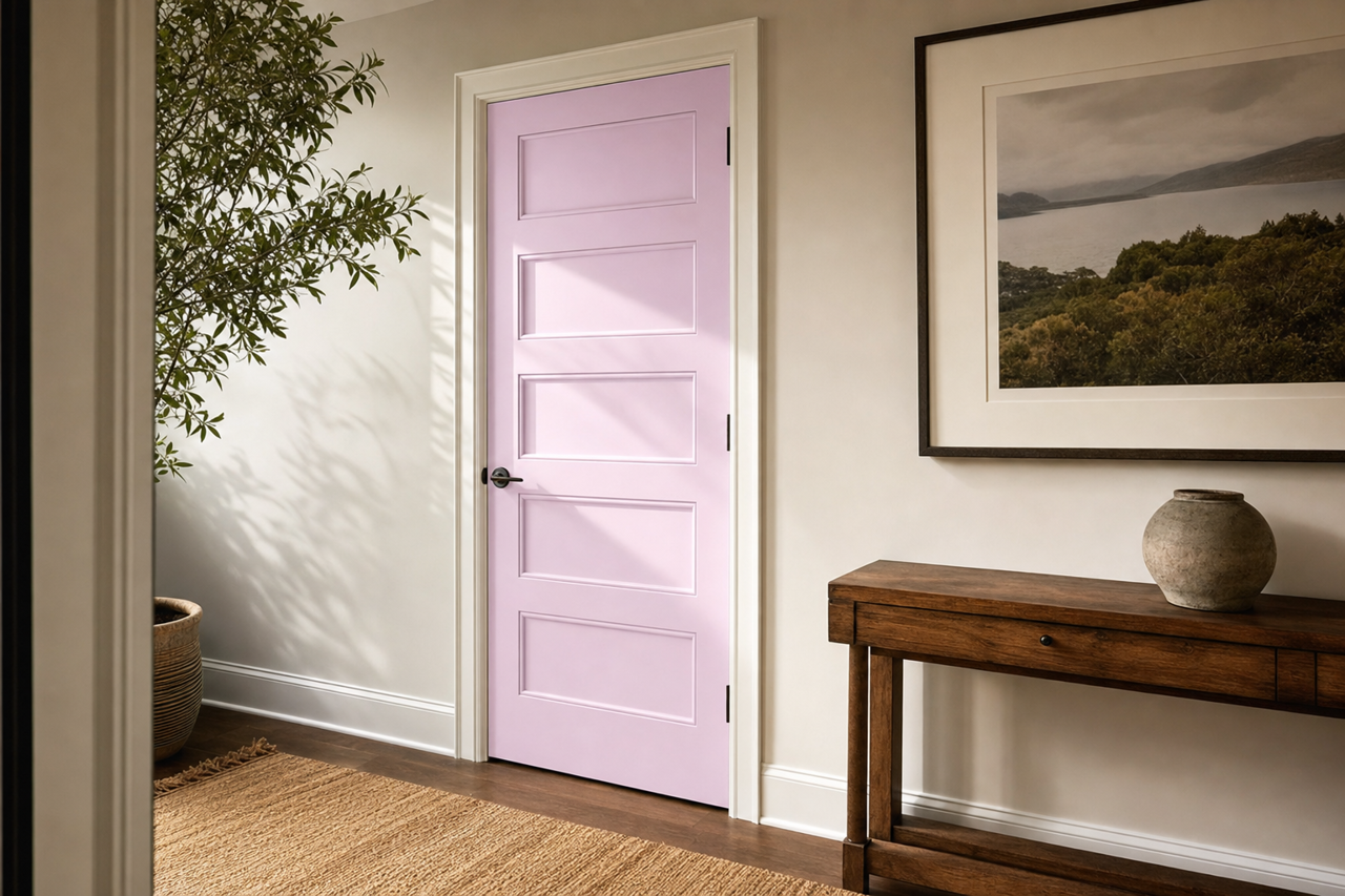 Simply Lavender by Valspar on interior-doors
